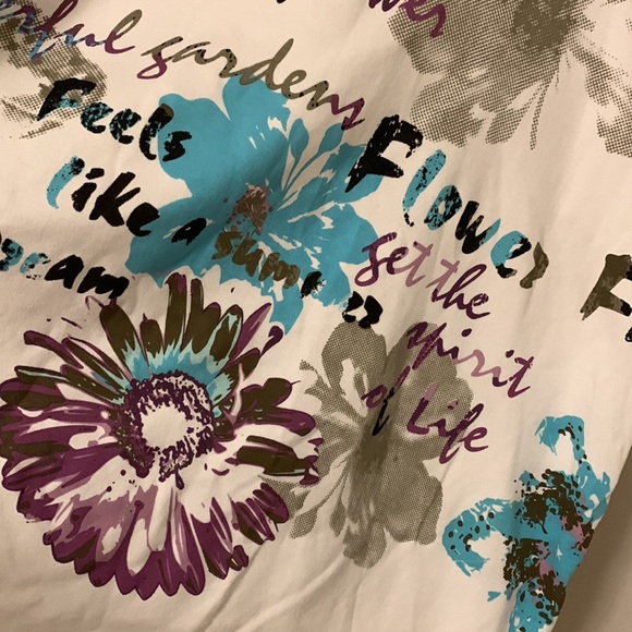 Allison Daley women’s T-shirt "Feels like a dream" floral print short sleeve, 3X - Picture 5 of 7